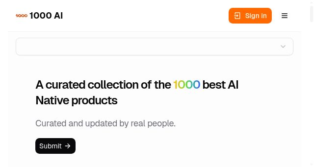 Screenshot of 1000ai.best