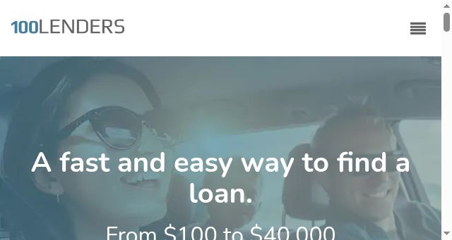 Screenshot of 100lenders.com