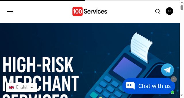 Screenshot of 100services.com