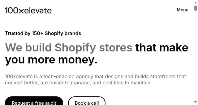 Screenshot of 100xelevate.com