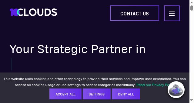 Screenshot of 10clouds.com