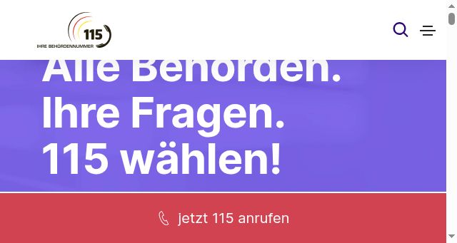 Screenshot of 115.de