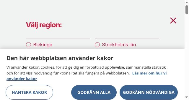 Screenshot of 1177.se