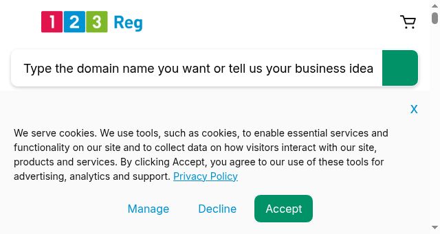 Screenshot of 123-reg.co.uk