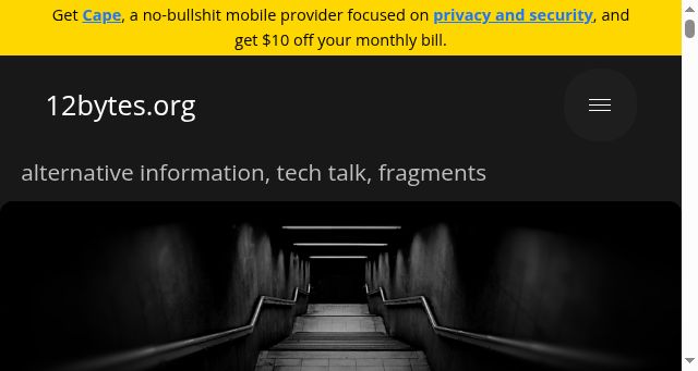 Screenshot of 12bytes.org