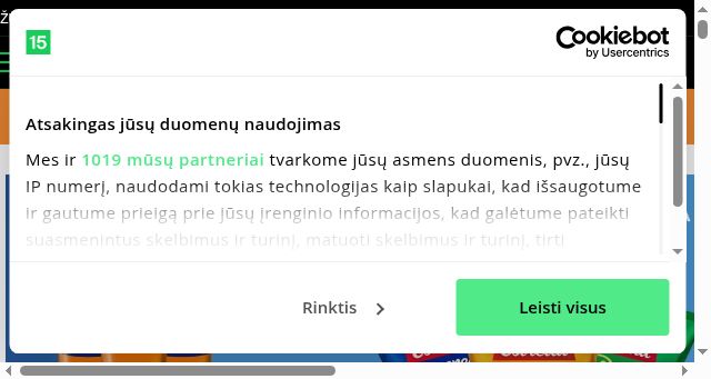 Screenshot of 15min.lt