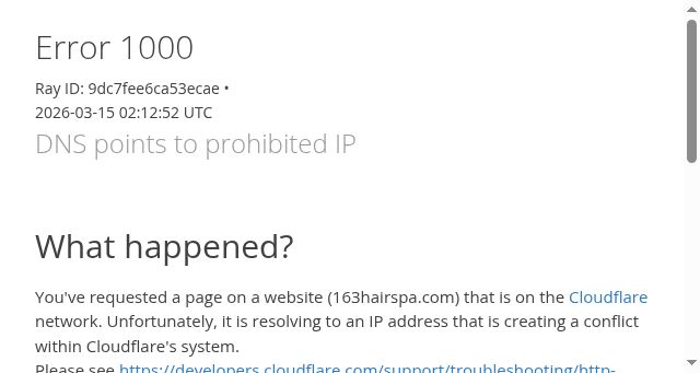 Screenshot of 163hairspa.com