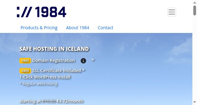 Screenshot of 1984.hosting