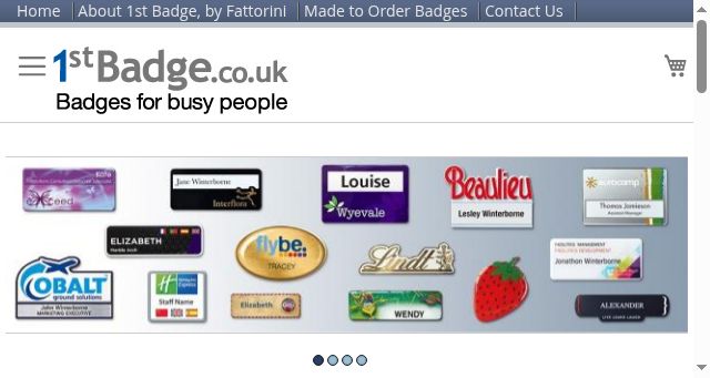 Screenshot of 1st-badge.co.uk