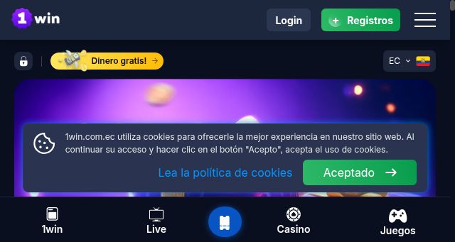 Screenshot of 1win.com.ec