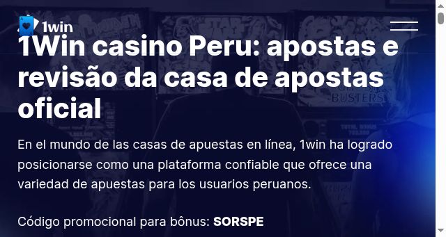 Screenshot of 1wins.com.pe