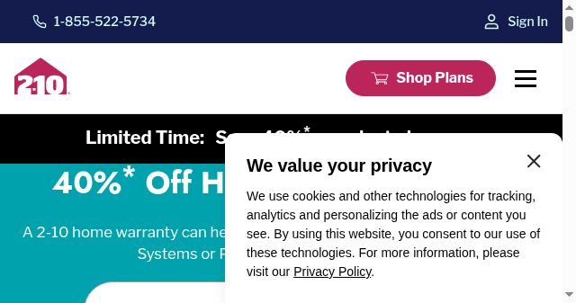 Screenshot of 2-10.com