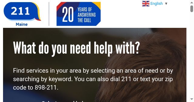 Screenshot of 211maine.org