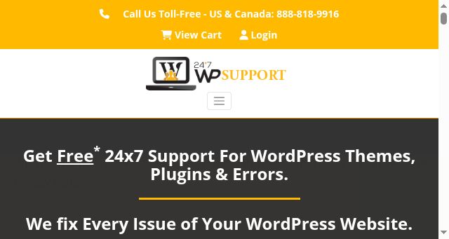 Screenshot of 24x7wpsupport.com