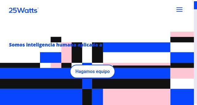 Screenshot of 25watts.com.ar