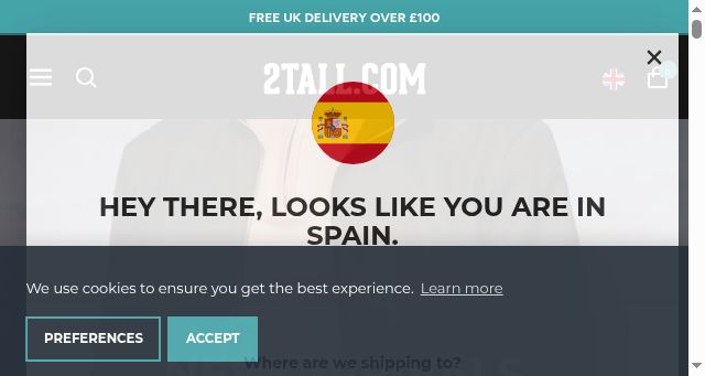 Screenshot of 2tall.com