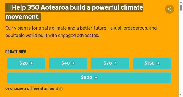Screenshot of 350.org.nz
