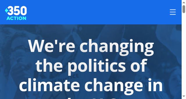 Screenshot of 350action.org