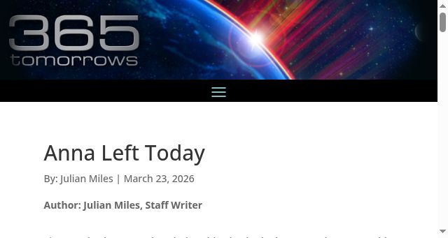 Screenshot of 365tomorrows.com