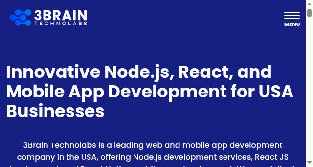 Screenshot of 3braintechnolabs.com