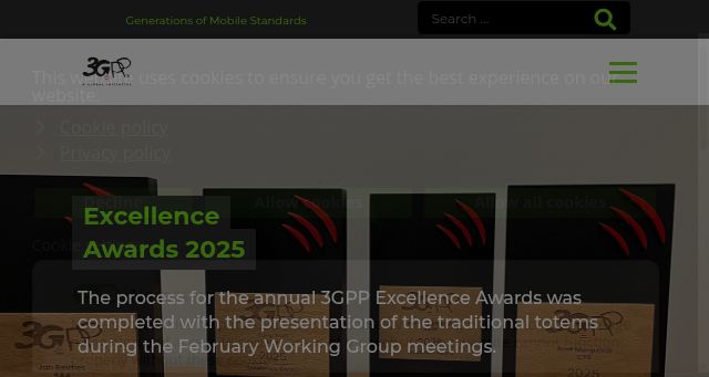Screenshot of 3gpp.org