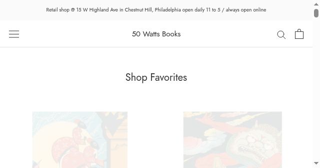 Screenshot of 50wattsbooks.com