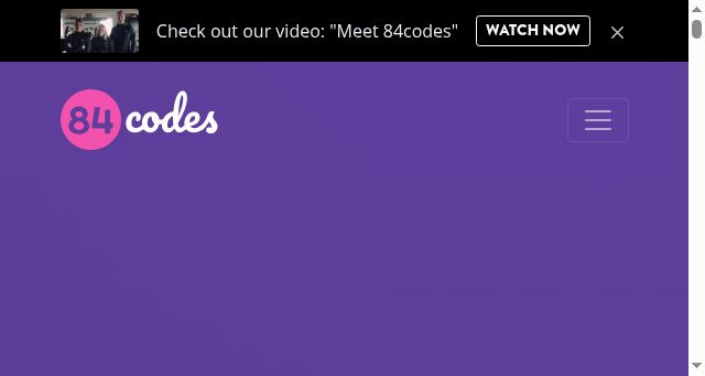 Screenshot of 84codes.com