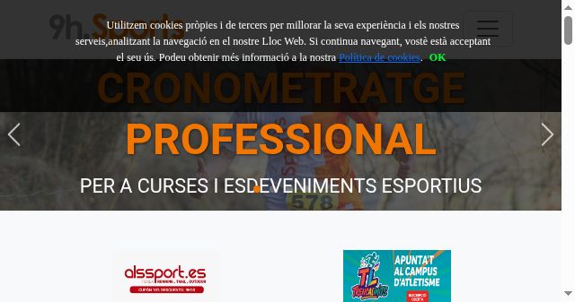 Screenshot of 9hsports.cat