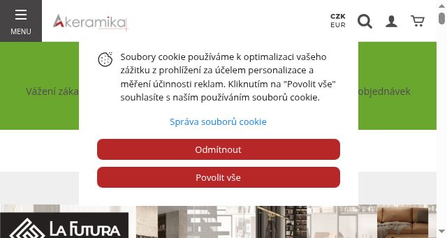 Screenshot of a-keramika.cz