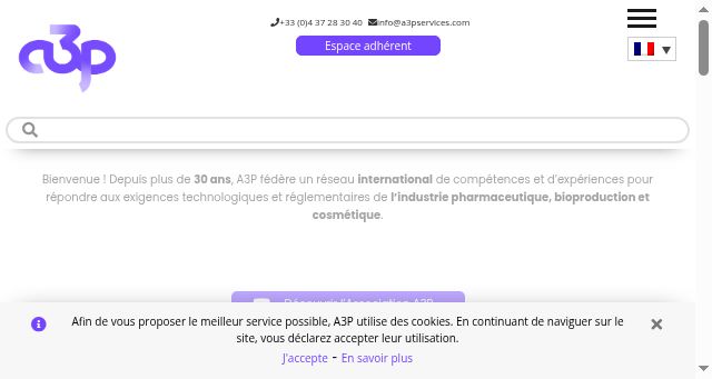 Screenshot of a3p.org