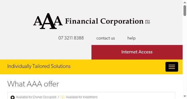 Screenshot of aaafin.com.au