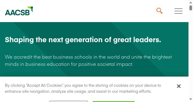 Screenshot of aacsb.edu
