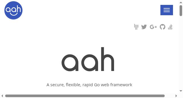 Screenshot of aahframework.org