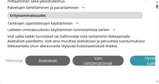 Screenshot of aamuset.fi