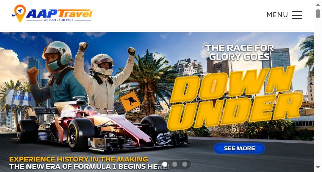 Screenshot of aaptravel.com.ph