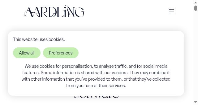 Screenshot of aardling.eu