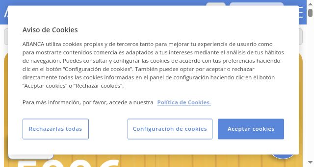 Screenshot of abanca.com