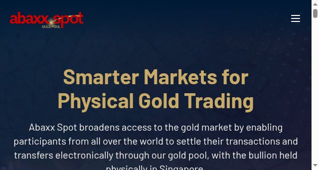 Screenshot of abaxxspot.com