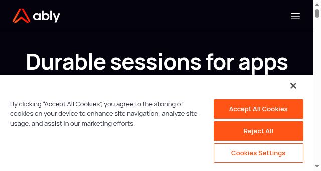 Screenshot of ably.com