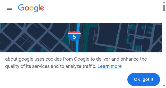 Screenshot of about.google