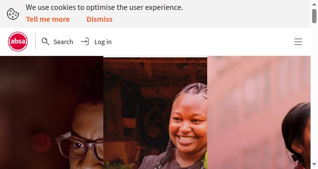 Screenshot of absa.co.bw