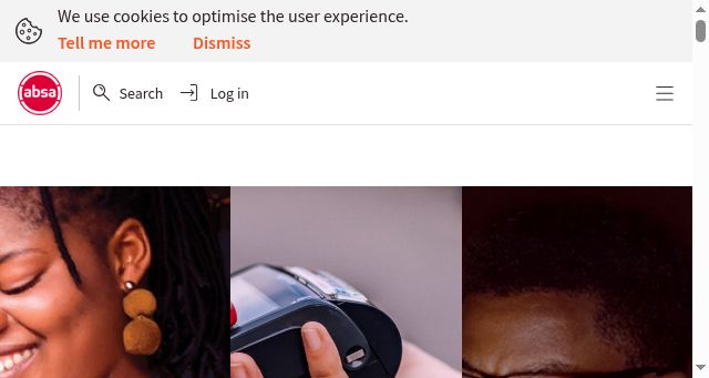 Screenshot of absa.co.ug