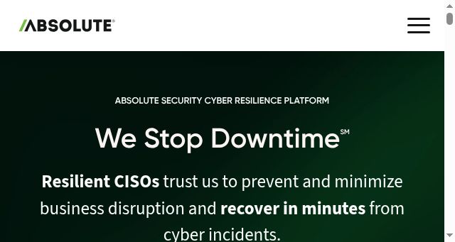 Screenshot of absolute.com