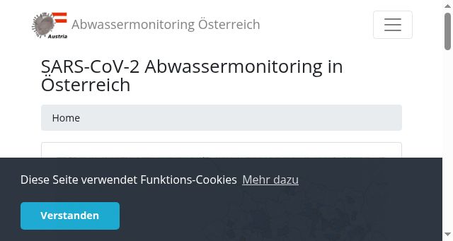 Screenshot of abwassermonitoring.at