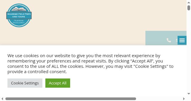 Screenshot of academicfieldtrips.net