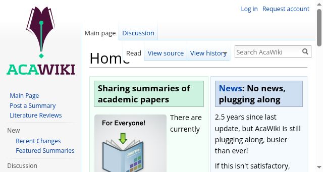 Screenshot of acawiki.org