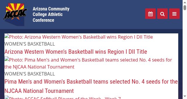 Screenshot of accac.org