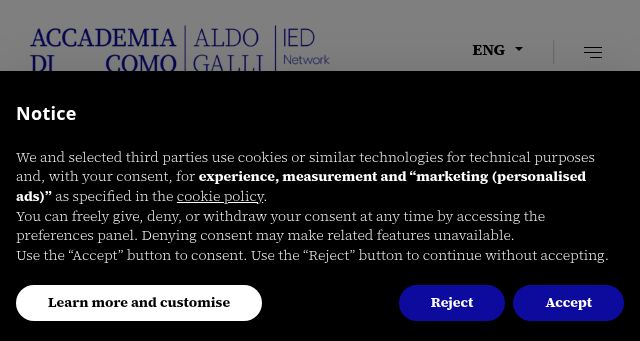 Screenshot of accademiagalli.com