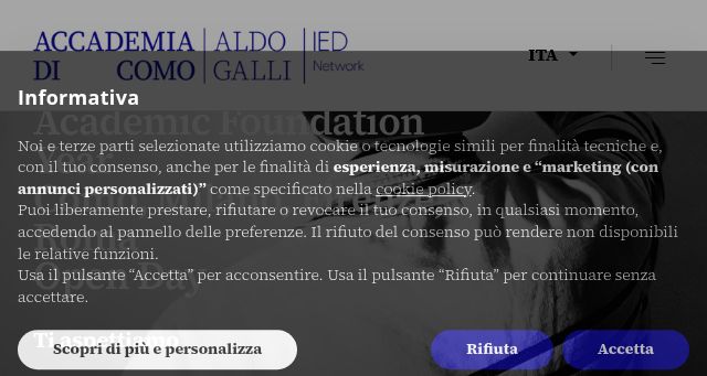 Screenshot of accademiagalli.it
