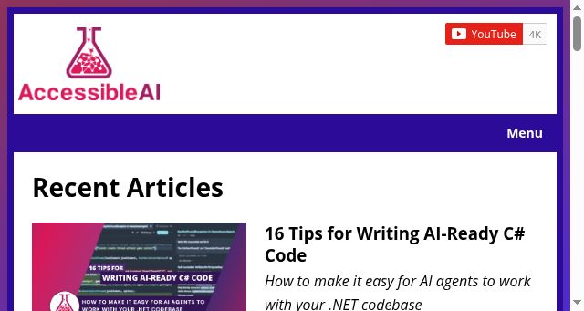 Screenshot of accessibleai.dev